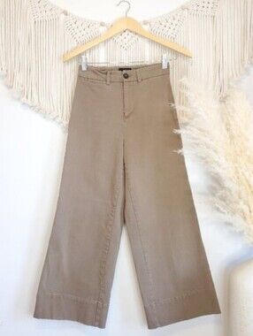 Frank & Oak Crop Brown Chinos Size 0